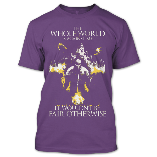 A black t-shirt with the shopify logo