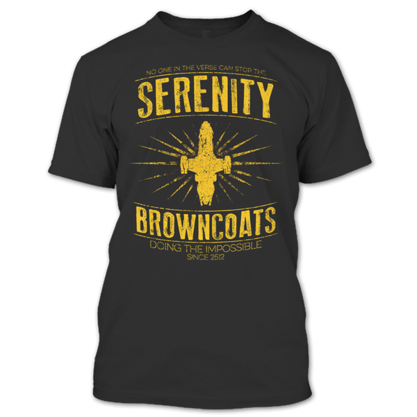 A black t-shirt with the shopify logo