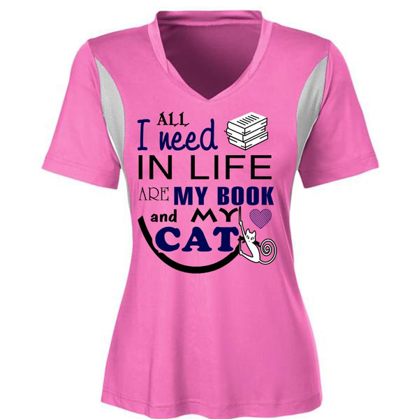 All I Need In Life Are My Book And My Cat T Shirt, I Love Cat T Shirt, Cool Pets T Shirt