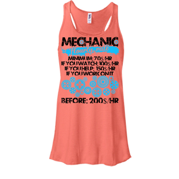 Mechanic Hourly Rate T Shirt, Coolest Mechanic T Shirt, Awesome t-shirts