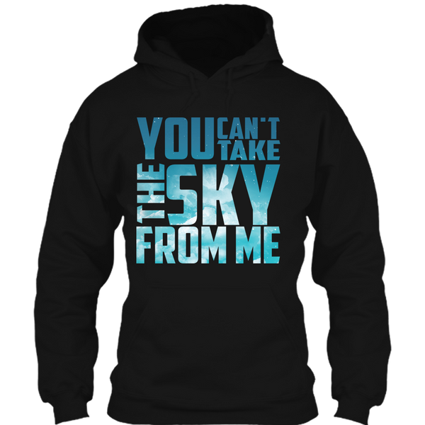 A black t-shirt with the shopify logo