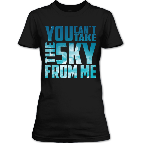 A black t-shirt with the shopify logo