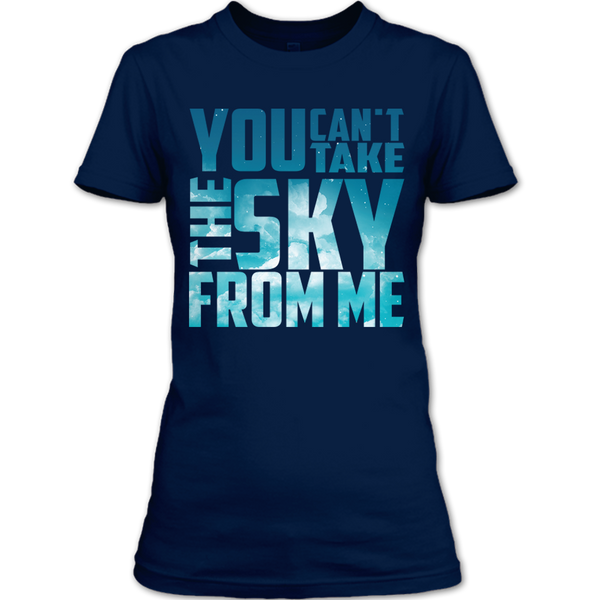 A black t-shirt with the shopify logo