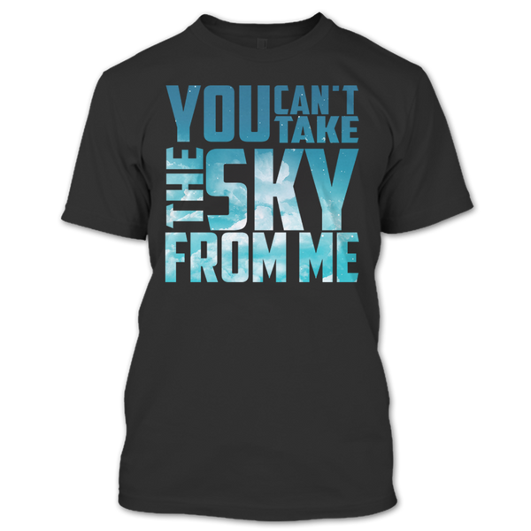 A black t-shirt with the shopify logo