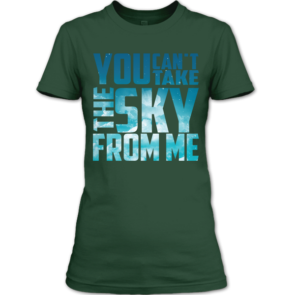 A black t-shirt with the shopify logo