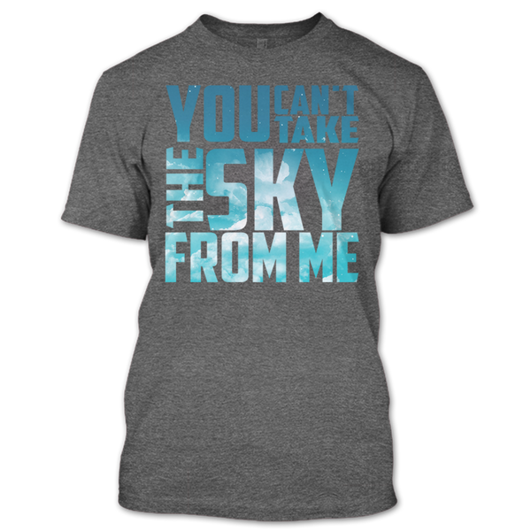 A black t-shirt with the shopify logo