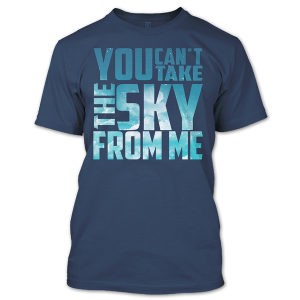 A black t-shirt with the shopify logo