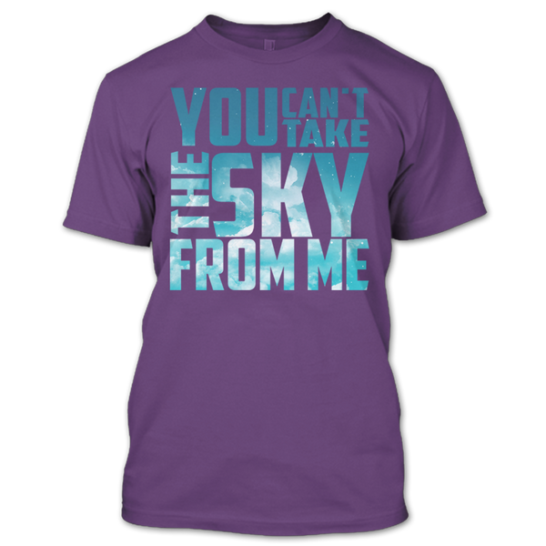 A black t-shirt with the shopify logo