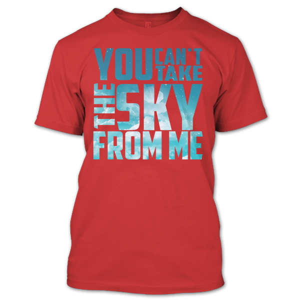 A black t-shirt with the shopify logo