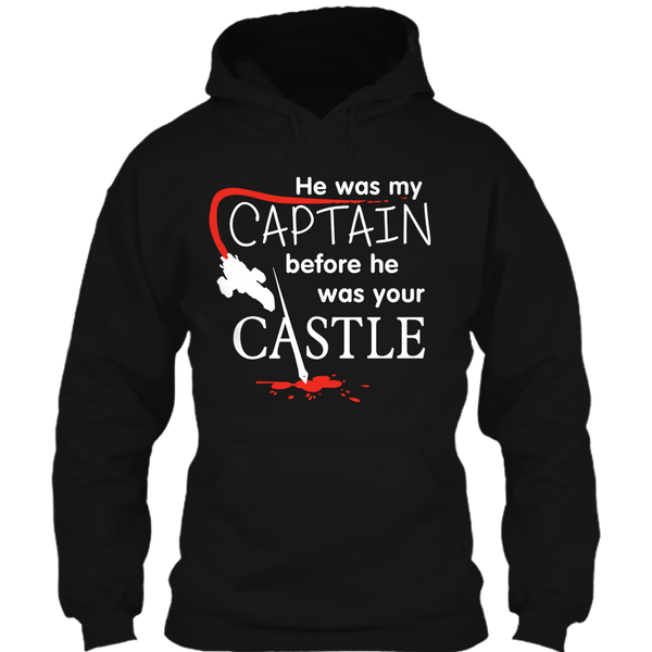 A black t-shirt with the shopify logo