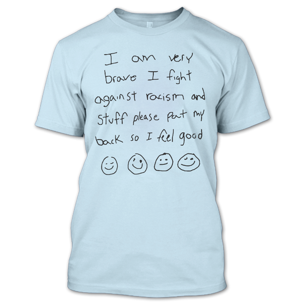 A black t-shirt with the shopify logo