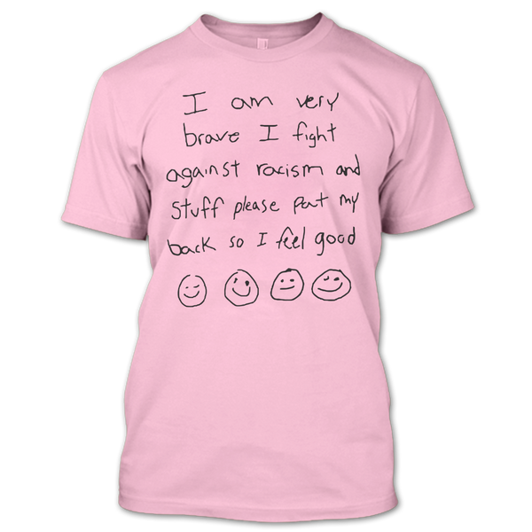 A black t-shirt with the shopify logo