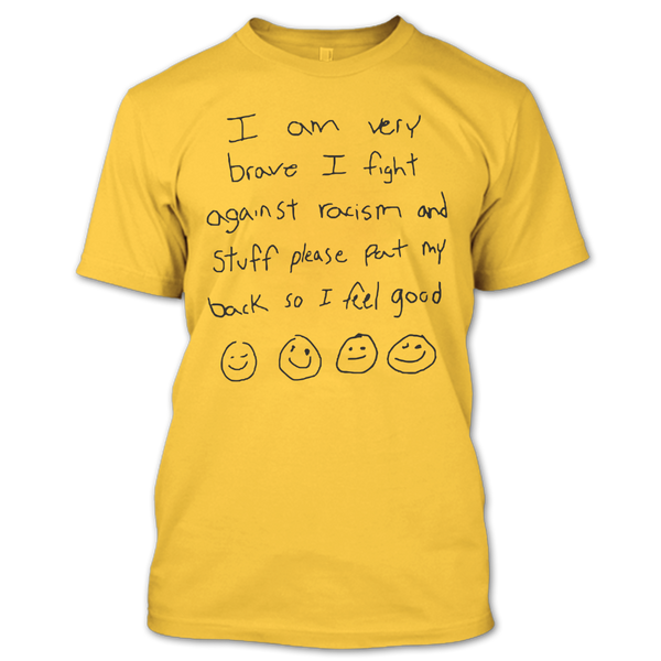 A black t-shirt with the shopify logo