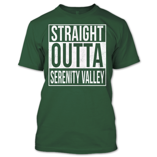 A black t-shirt with the shopify logo