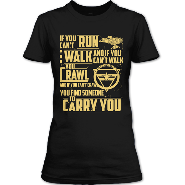 A black t-shirt with the shopify logo