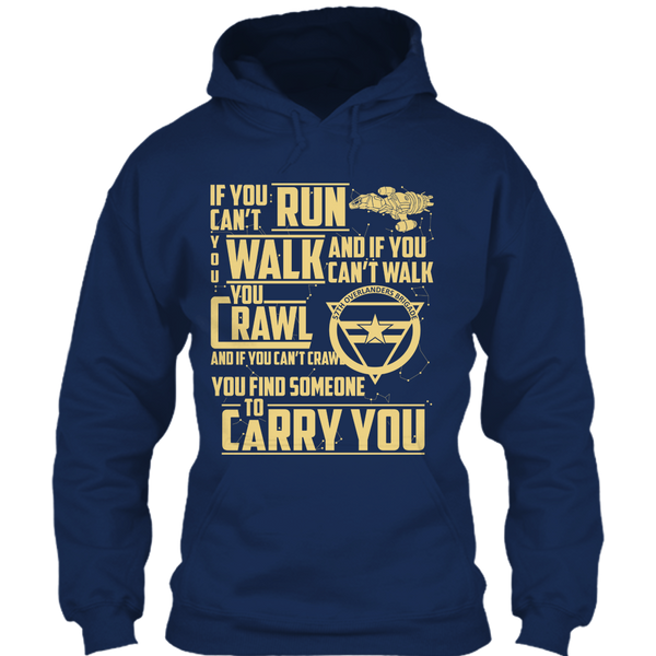 A black t-shirt with the shopify logo