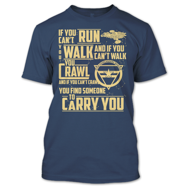 A black t-shirt with the shopify logo