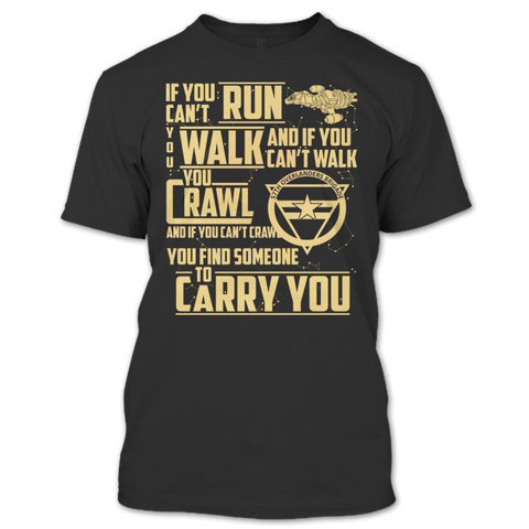 A black t-shirt with the shopify logo