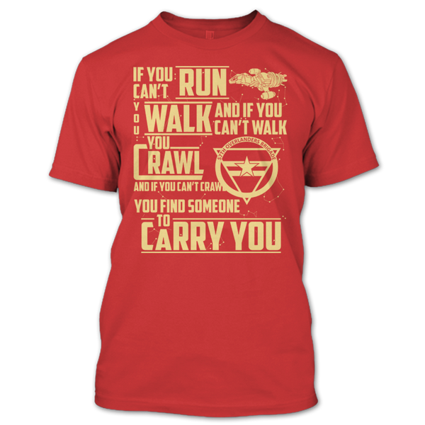 A black t-shirt with the shopify logo