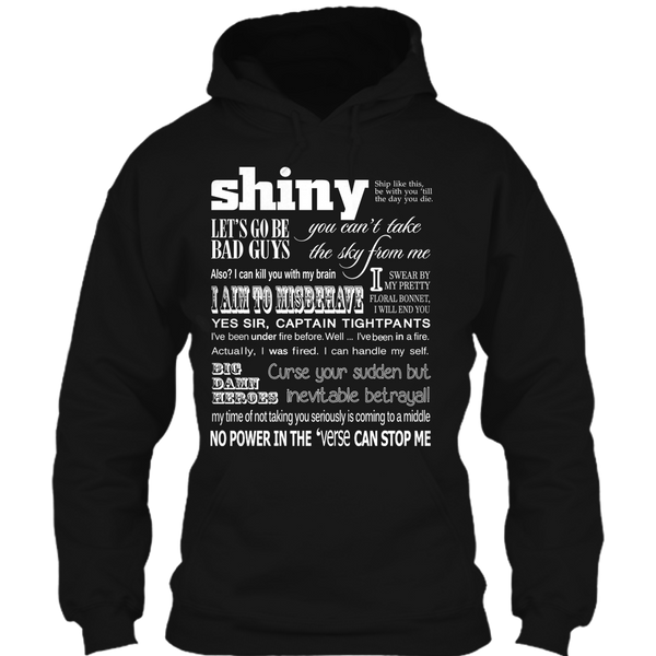 A black t-shirt with the shopify logo