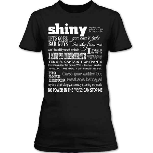 A black t-shirt with the shopify logo