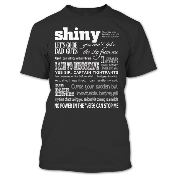 A black t-shirt with the shopify logo