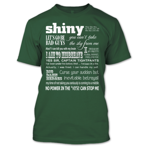 A black t-shirt with the shopify logo