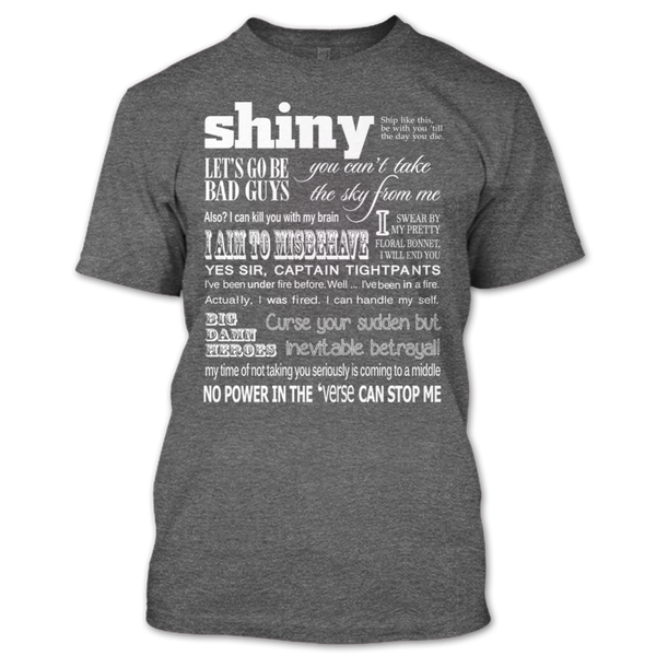 A black t-shirt with the shopify logo