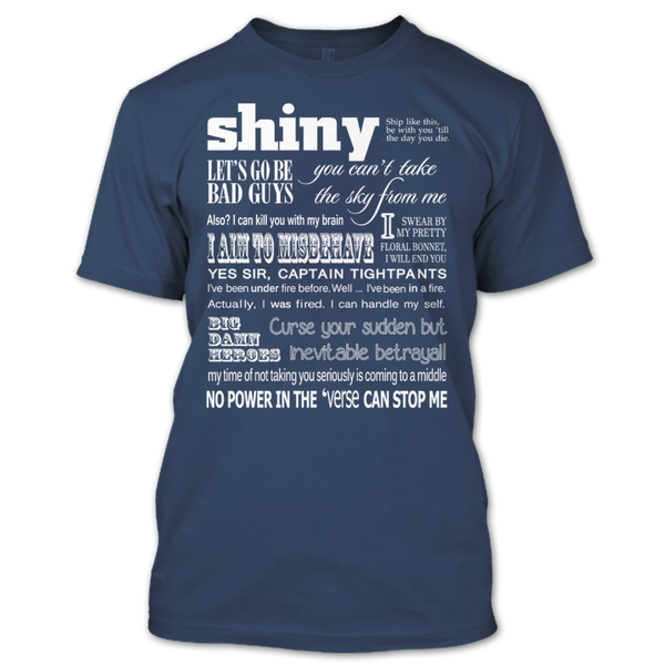 A black t-shirt with the shopify logo