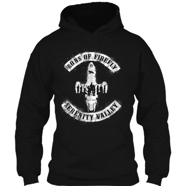 A black t-shirt with the shopify logo