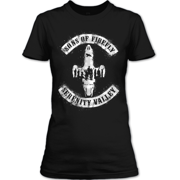 A black t-shirt with the shopify logo