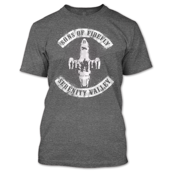 A black t-shirt with the shopify logo