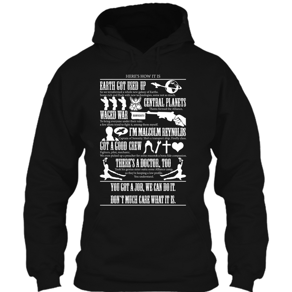 A black t-shirt with the shopify logo