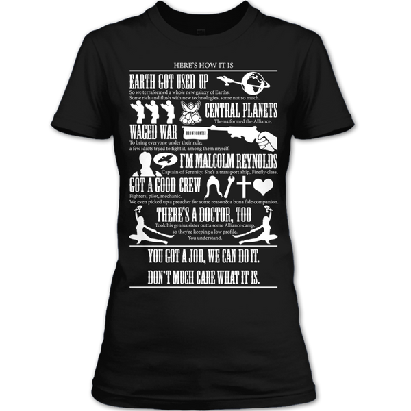 A black t-shirt with the shopify logo