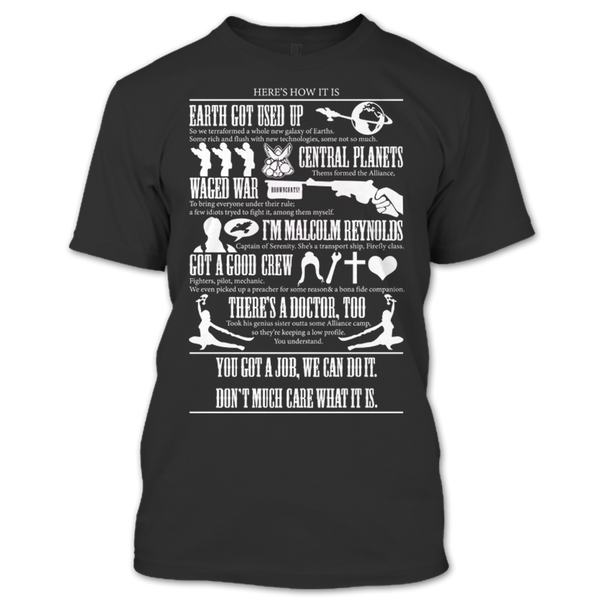 A black t-shirt with the shopify logo