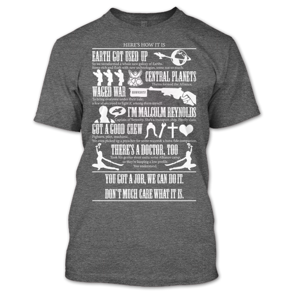 A black t-shirt with the shopify logo