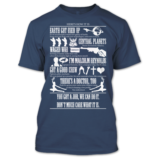 A black t-shirt with the shopify logo