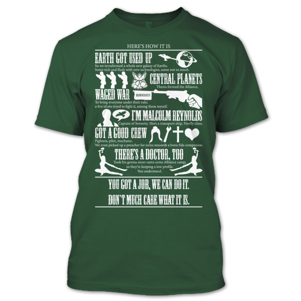 A black t-shirt with the shopify logo