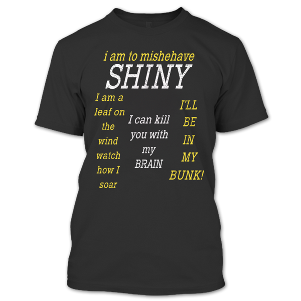 A black t-shirt with the shopify logo