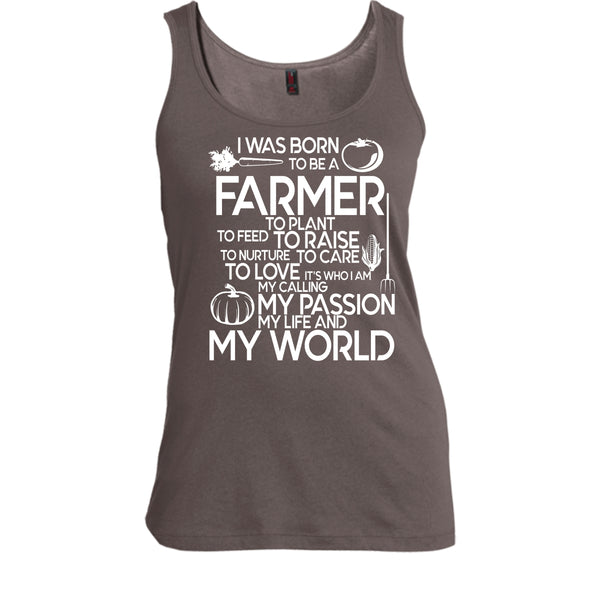 I Was Born To Be A Farmer T Shirt, My Life And My World T Shirt, Cool T Shirt