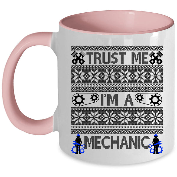 Merry Christmas Coffee Mug, Trust Me I'm A Mechanic Accent Mug