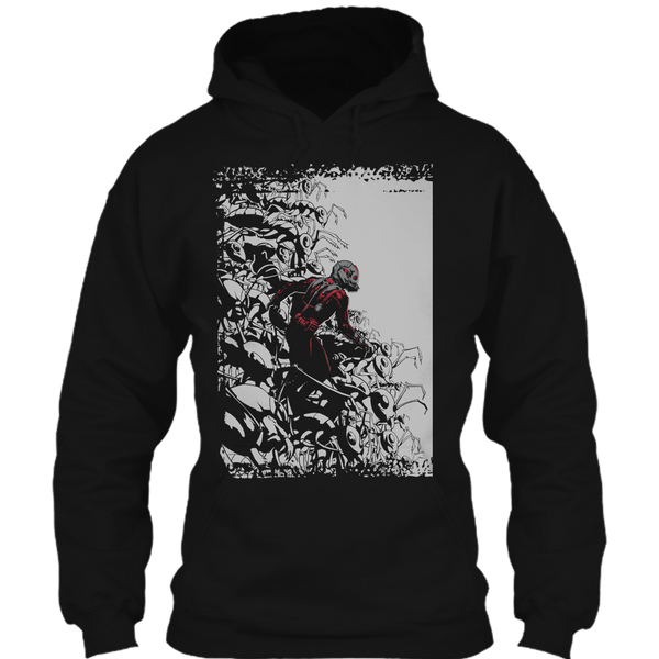 A black t-shirt with the shopify logo