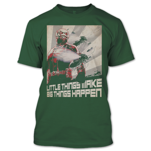 A black t-shirt with the shopify logo