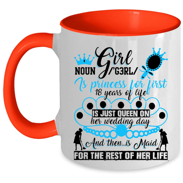 Cute Gift For My Daughter Coffee Mug, Girl Accent Mug