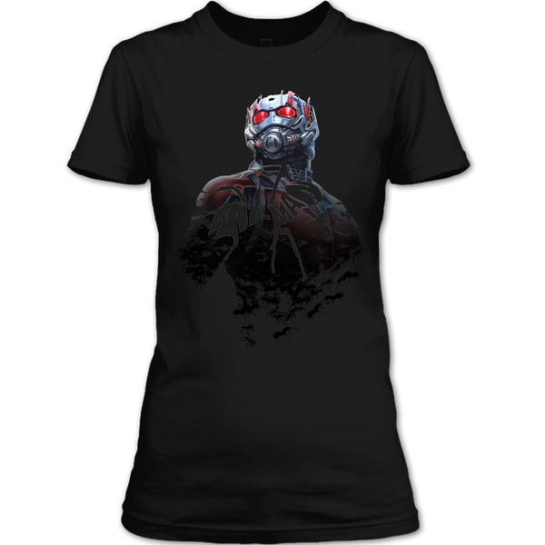 A black t-shirt with the shopify logo