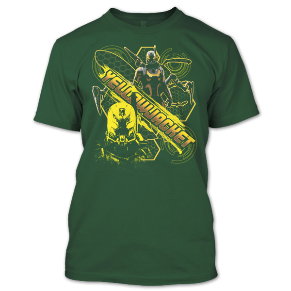 A black t-shirt with the shopify logo