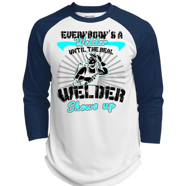 Everybody's A Welder T Shirt, I Love Welding T Shirt, Awesome T-Shirts  (Polyester Game Baseball Jersey)