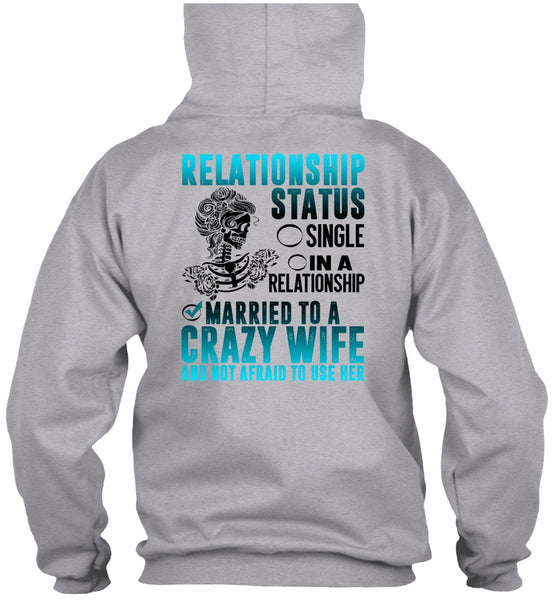 Married To A Crazy Wife T Shirt, I Love Husband T Shirt