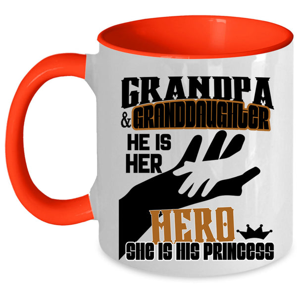 Best Grandpa Coffee Mug, Grandpa And Granddaughter Accent Mug