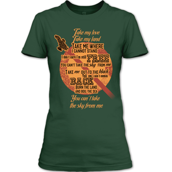 A black t-shirt with the shopify logo